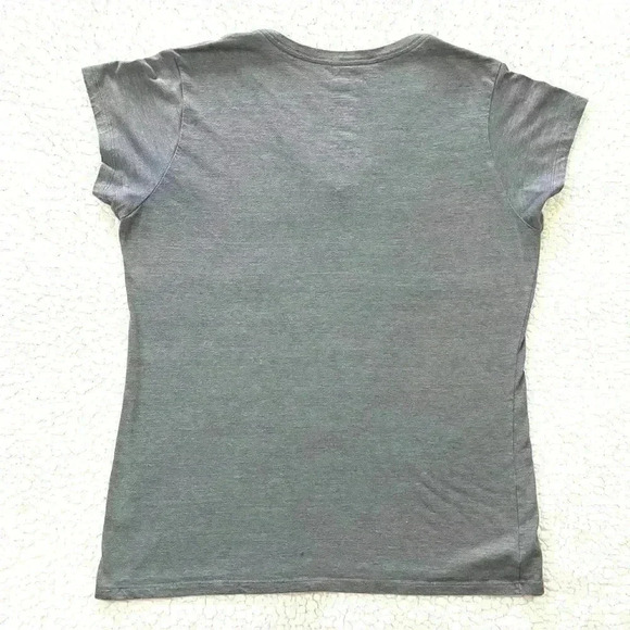The North Face Gray Cotton Blend V-Neck Cap Sleeve “YOSEMITE” Tee Size XL - Picture 9 of 15